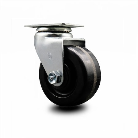 Service Caster 4 Inch Phenolic Wheel Swivel Caster with Roller Bearing SCC-20S420-PHR
